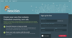 Desktop Screenshot of neocities.org