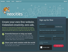 Tablet Screenshot of neocities.org